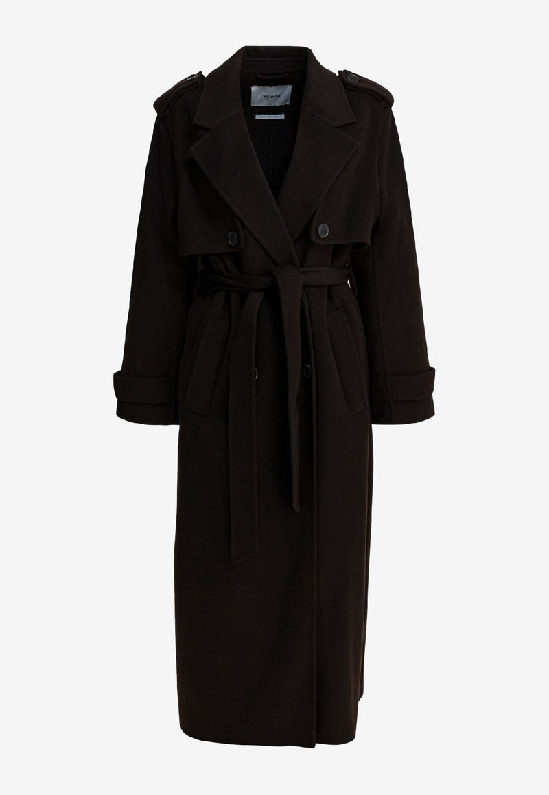 Ivy Oak Colette Ann Double-Breasted Wool Trench Coat Brown IO111143COLETTE ANNBR291_138af66a-7716-4b7f-8ae3-1fe13001726d