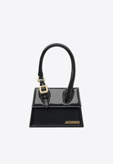 Jacquemus Medium Chiquito Smooth Leather Handbag Black 23HBAW00327AC18A01990_82826