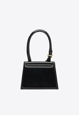 Jacquemus Medium Chiquito Smooth Leather Handbag Black 23HBAW00327AC18A01990_82826