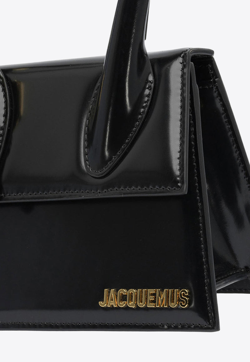 Jacquemus Medium Chiquito Smooth Leather Handbag Black 23HBAW00327AC18A01990_82826