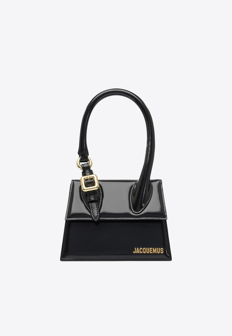Jacquemus Medium Chiquito Smooth Leather Handbag Black 23HBAW00327AC18A01990_82826