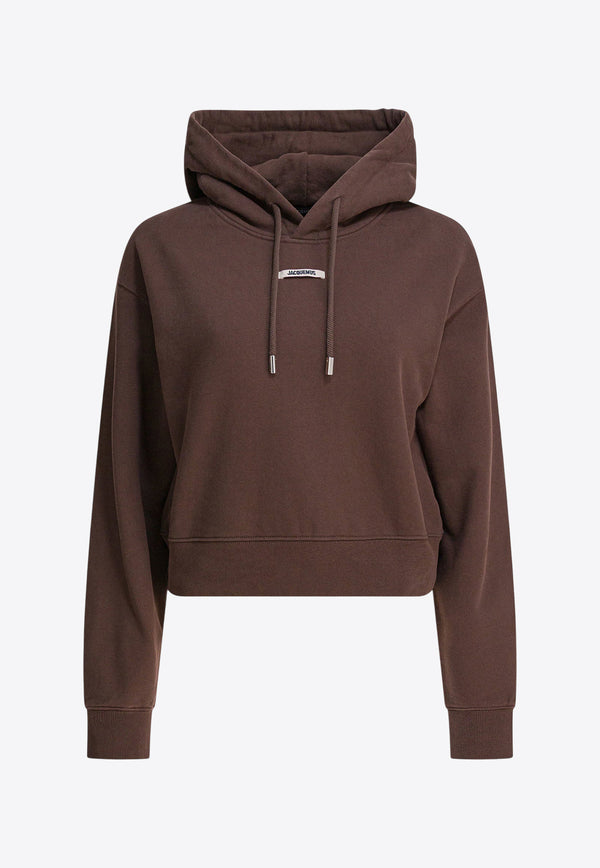 Jacquemus Gros Grain Hooded Sweatshirt Brown 24EHOW00247AJ00109880_9adb91e1-3f6d-4b45-bde7-110bf9022fbf