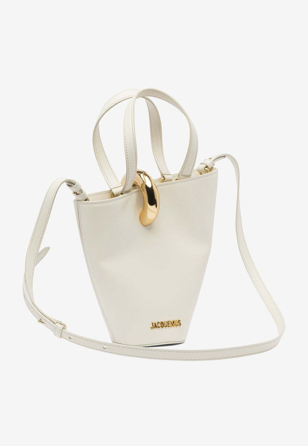 Jacquemus Small Bambola Leather Bucket Bag White 24HBAW00389AC01C01115_82864