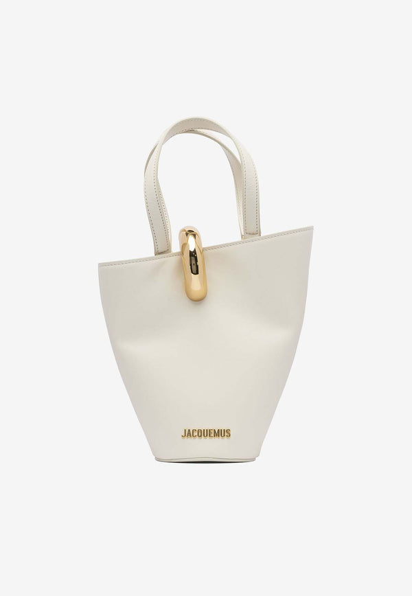 Jacquemus Small Bambola Leather Bucket Bag White 24HBAW00389AC01C01115_82864