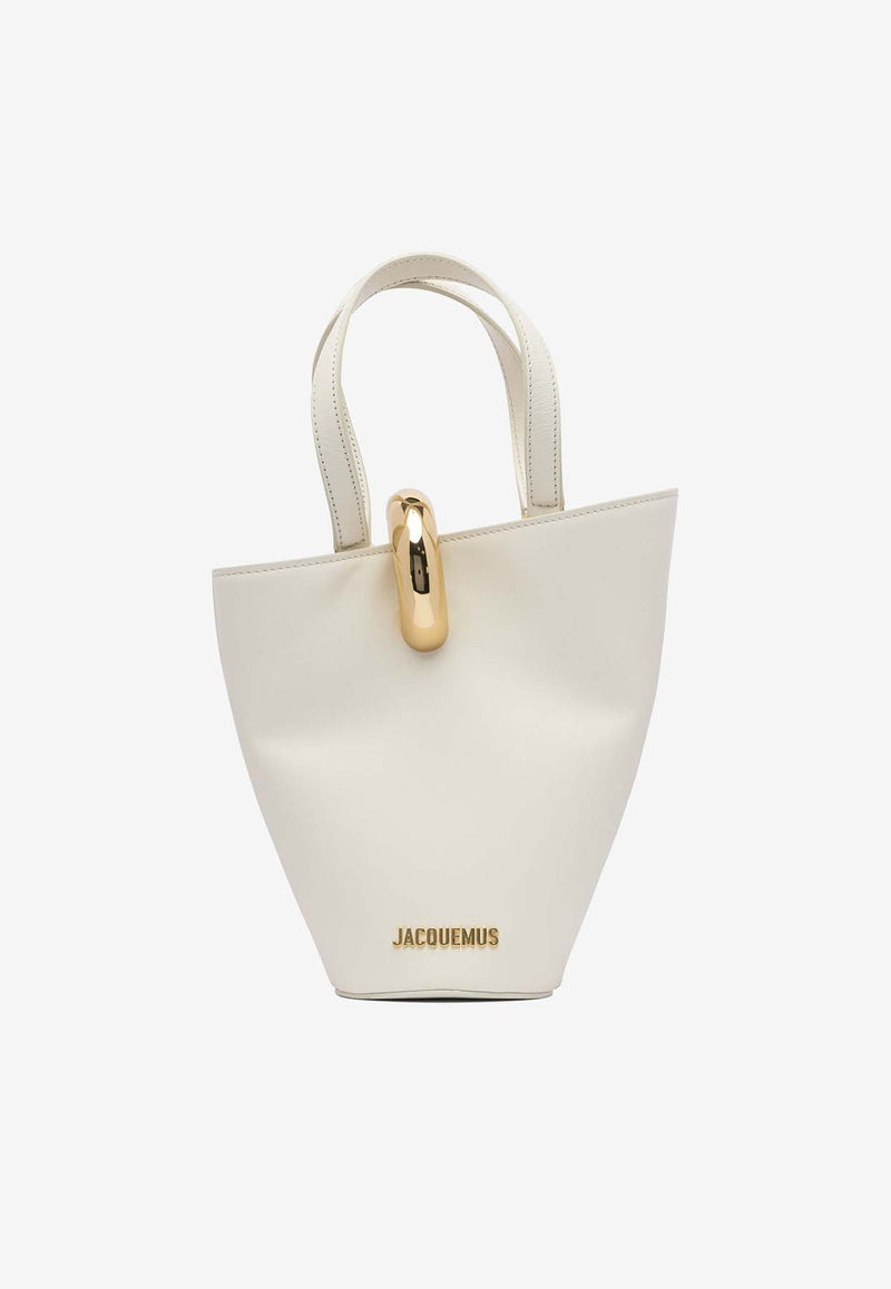 Jacquemus Small Bambola Leather Bucket Bag White 24HBAW00389AC01C01115_82864
