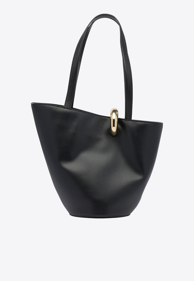 Jacquemus Medium Bambola Asymmetric Bucket Bag Black 25EBAW00412AC01C01990_82998