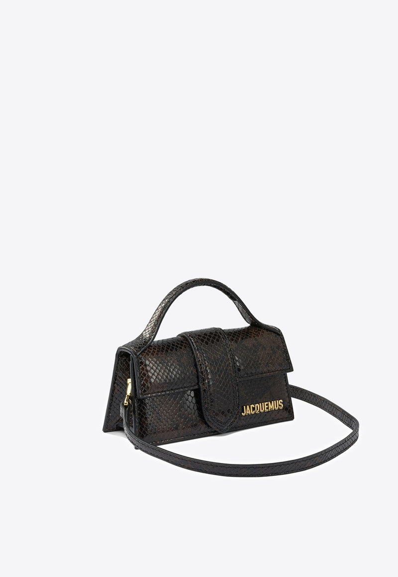 Jacquemus Mini Le Bambino Snake-Embossed Leather Handbag Brown 25HBAW00006AC05A01880_f1eea00c-8270-4235-9440-63ee7f881f51