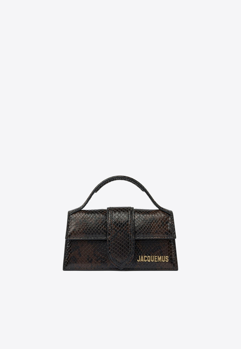 Jacquemus Mini Le Bambino Snake-Embossed Leather Handbag Brown 25HBAW00006AC05A01880_f1eea00c-8270-4235-9440-63ee7f881f51