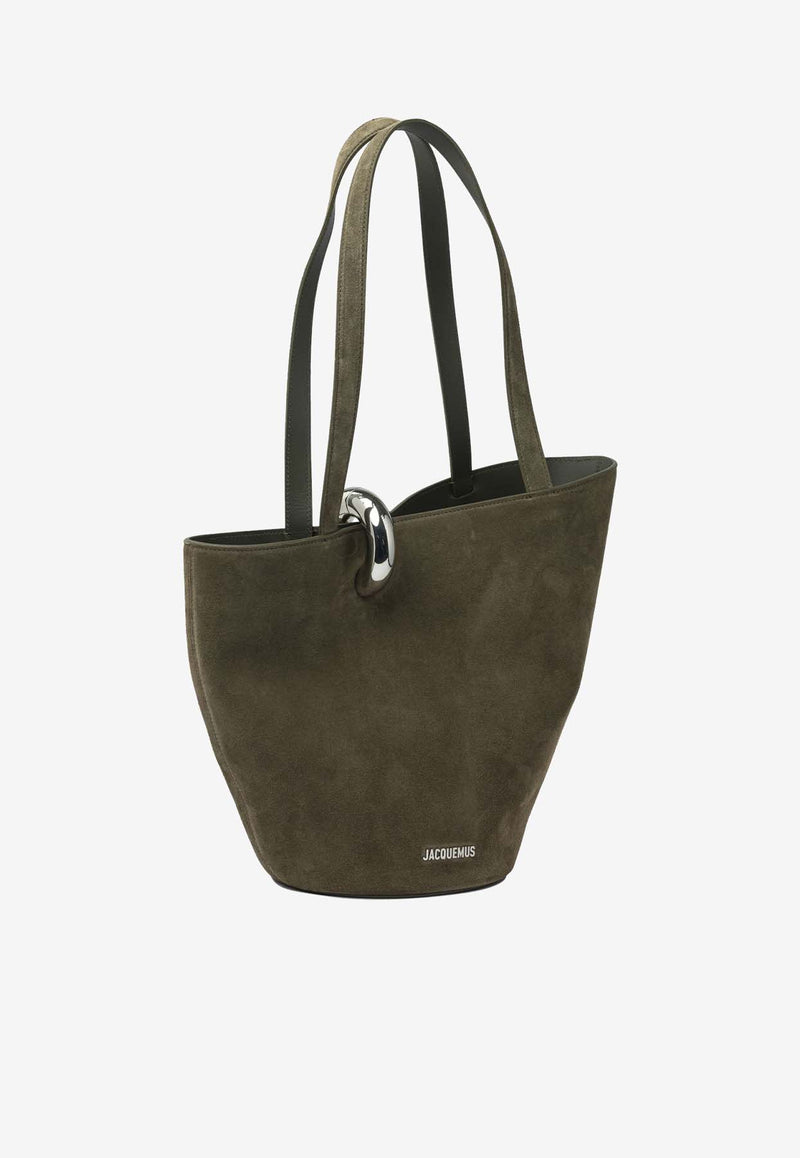 Jacquemus Medium Bambola Suede Bucket Bag Khaki 25HBAW00412AC09A04560_137ce01a-cad6-4838-abd0-a7c68b71fb6b