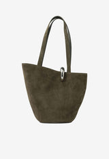 Jacquemus Medium Bambola Suede Bucket Bag Khaki 25HBAW00412AC09A04560_137ce01a-cad6-4838-abd0-a7c68b71fb6b
