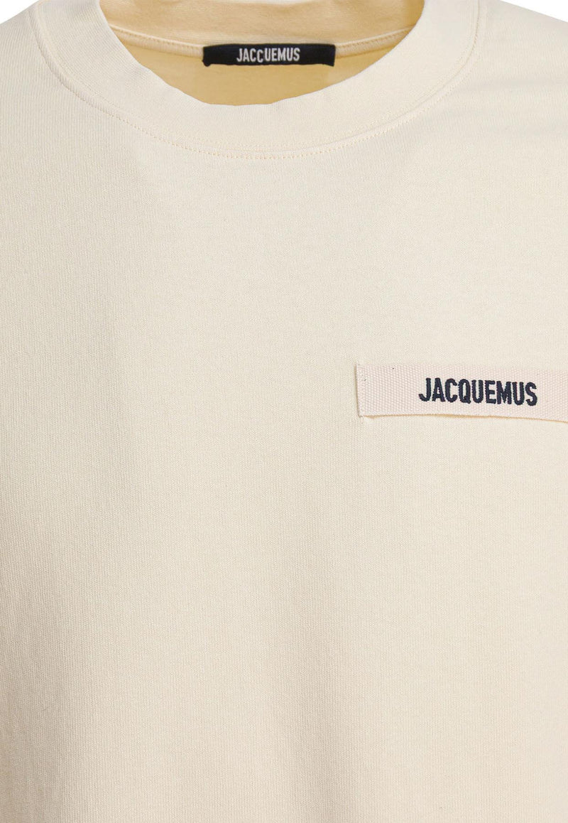 Jacquemus Gros Grain Crewneck T-shirt Beige 25HTSM00133AJ00226150_31e99f92-ff57-4da2-be50-4f2e2b7a6683