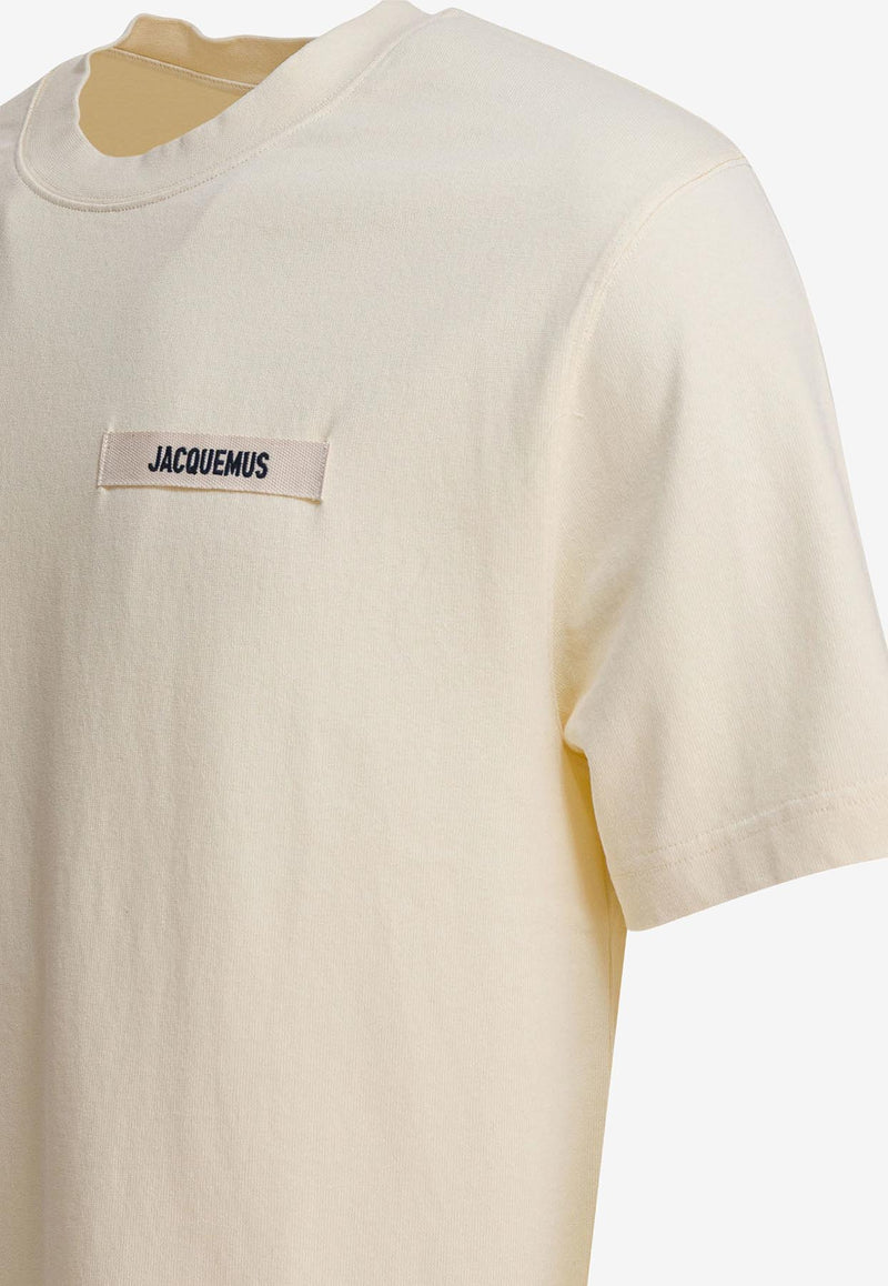 Jacquemus Gros Grain Crewneck T-shirt Beige 25HTSM00133AJ00226150_31e99f92-ff57-4da2-be50-4f2e2b7a6683