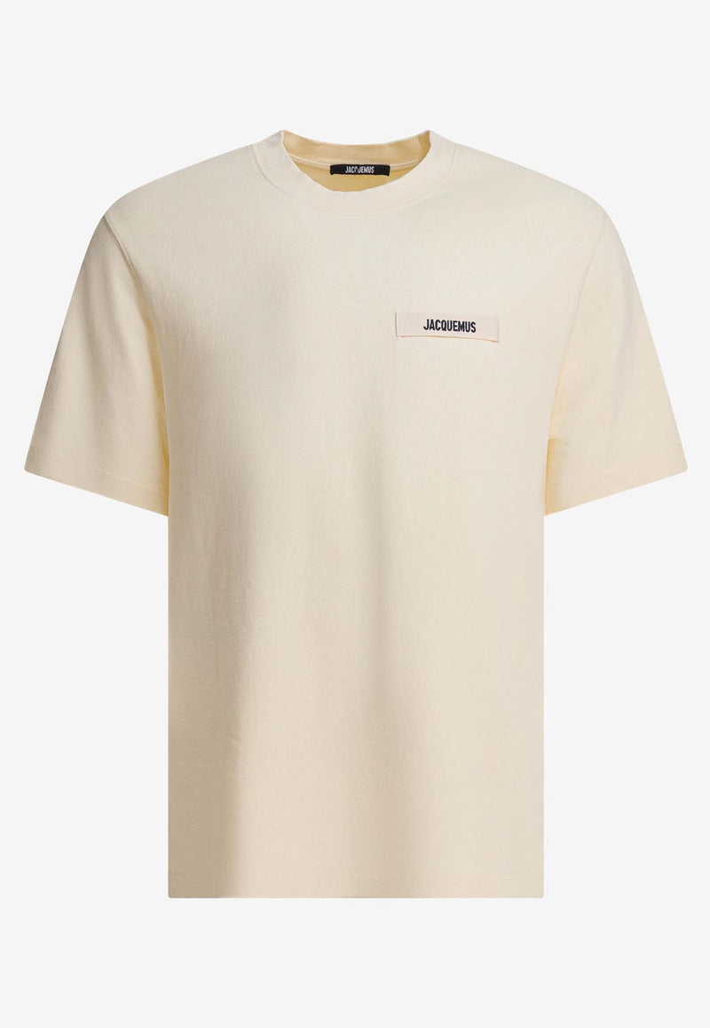 Jacquemus Gros Grain Crewneck T-shirt Beige 25HTSM00133AJ00226150_31e99f92-ff57-4da2-be50-4f2e2b7a6683