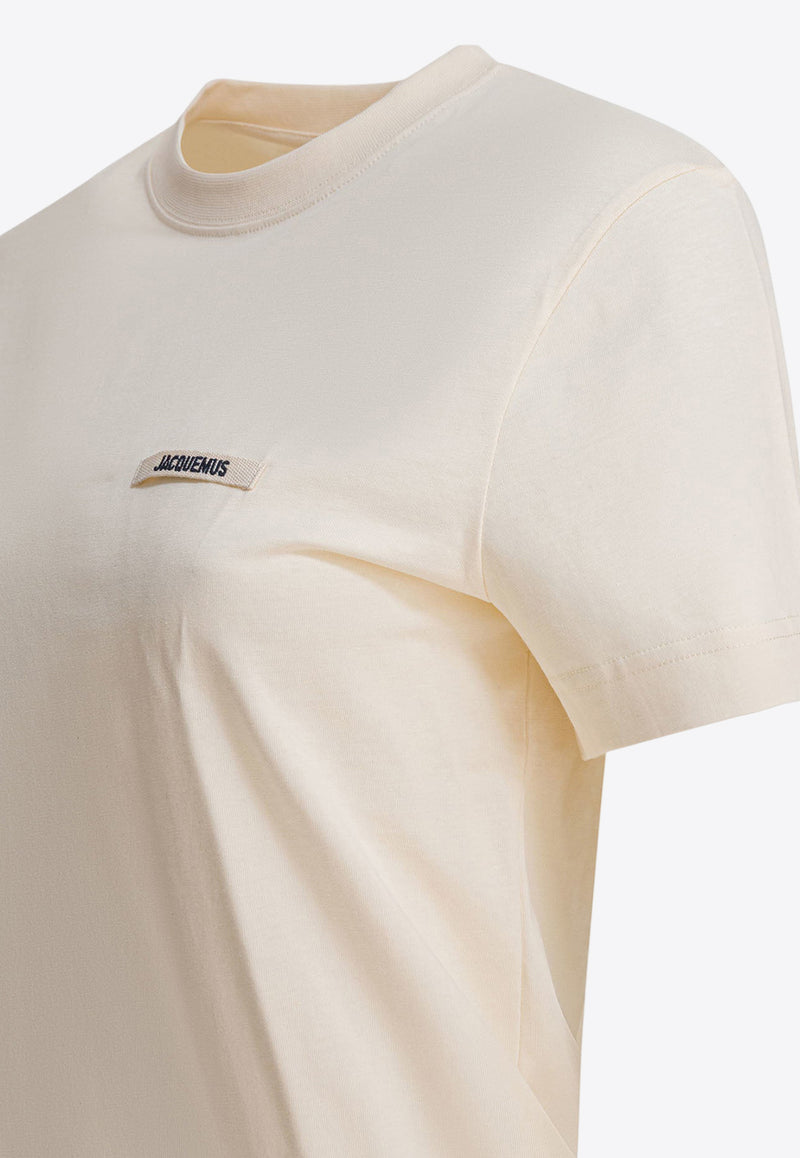 Jacquemus Gros Grain Short-Sleeved T-shirt Cream 25HTSW00550AJ00029131_5793292f-42ad-4e66-927b-26f2e0e4315c
