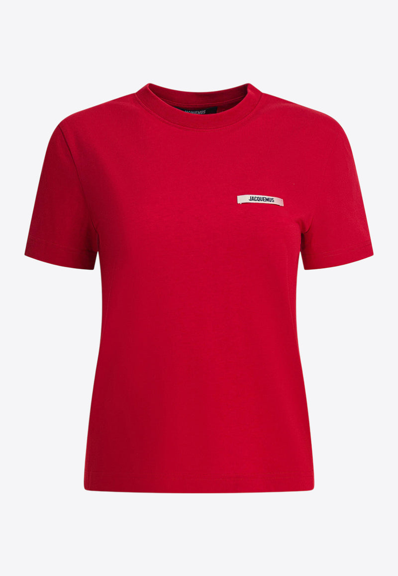 Jacquemus Gros Grain Short-Sleeved T-shirt Red 25HTSW00550AJ00029471_806d0fd6-cb59-4c61-bdcc-042dde2480a5
