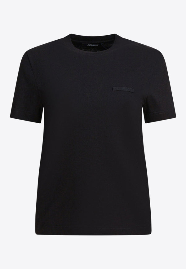 Jacquemus Gros Grain Short-Sleeved T-shirt Black 25HTSW00550AJ00029990_4db38724-1599-4c2f-8773-77e1de4c099d