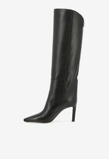 Jimmy Choo Alizze 85 Knee-High Leather Boots Black ALIZZE KB 85SQMBLACK_93ceb153-414a-4acb-b88d-415aaf4df436