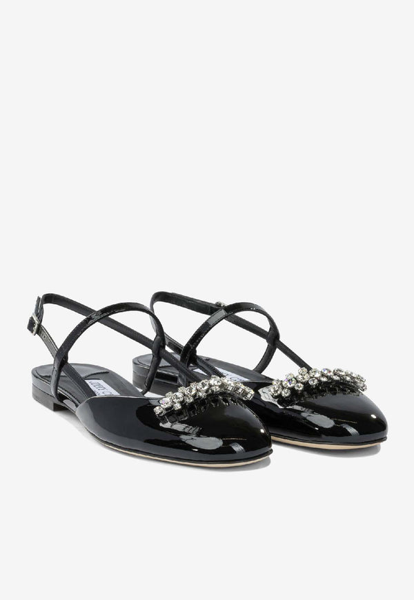 Jimmy Choo Belinda Slingback Flats Black BELINDA SB FLATPATBLACK_a3a3eaa4-98b1-45cf-9f5e-de8f2b87fb52