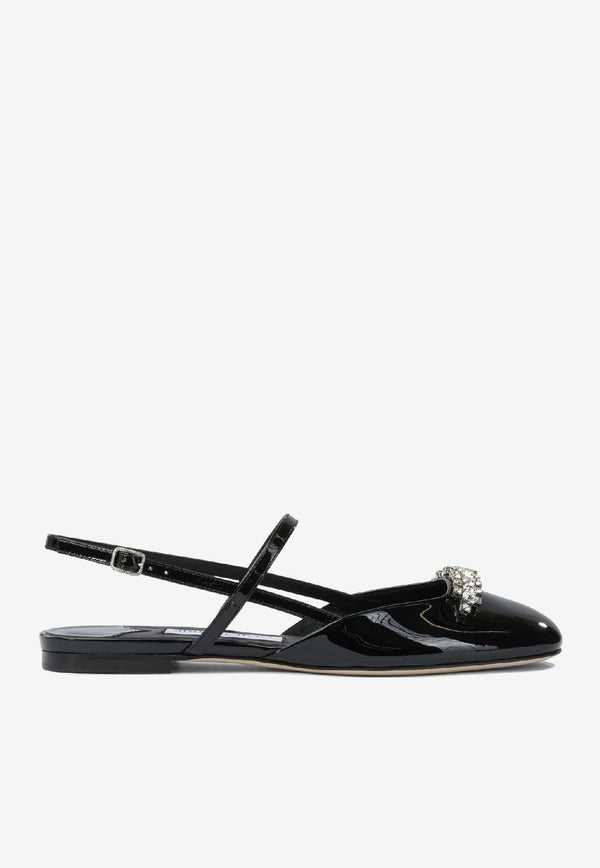 Jimmy Choo Belinda Slingback Flats Black BELINDA SB FLATPATBLACK_a3a3eaa4-98b1-45cf-9f5e-de8f2b87fb52