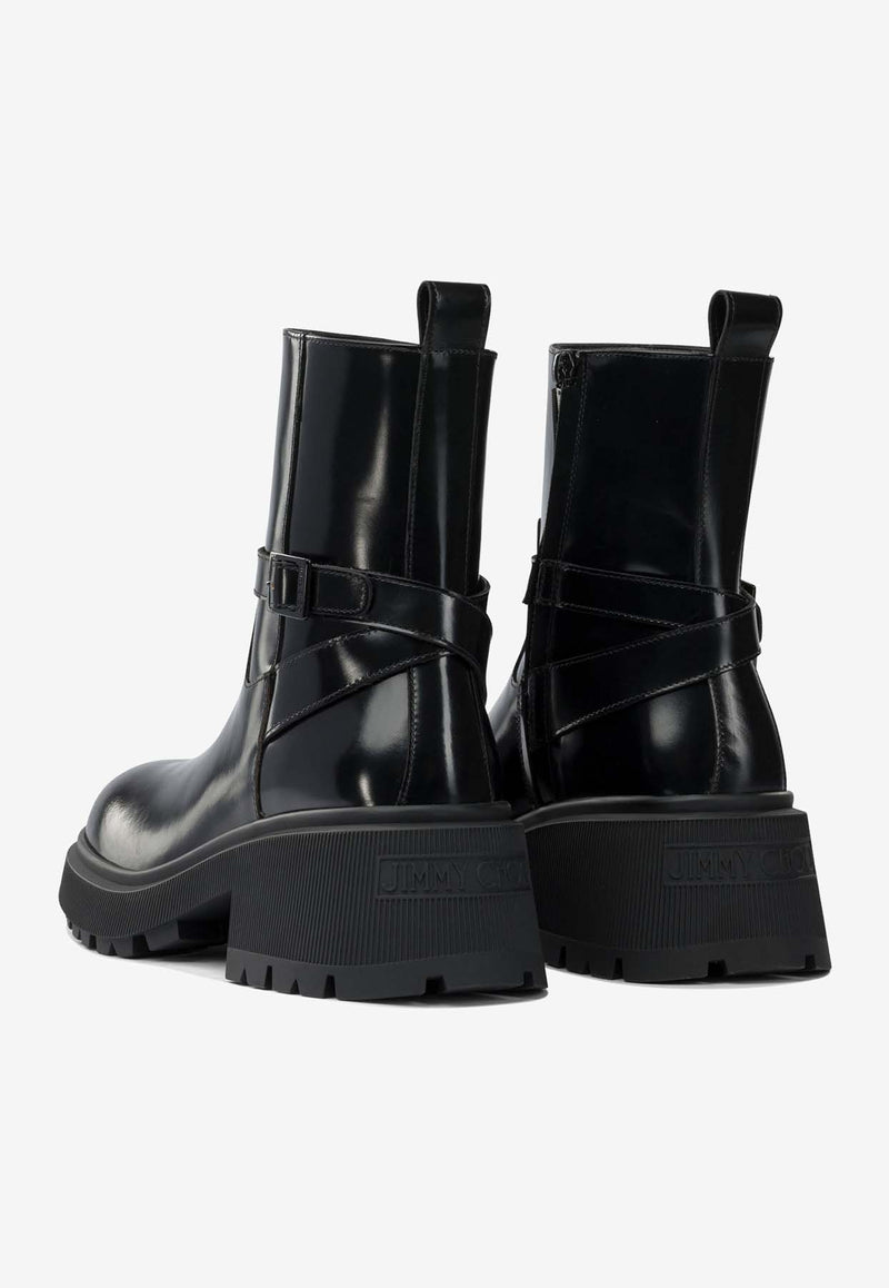 Jimmy Choo Conny Buckle-Strap Ankle Boots Black CONNY FLATHKBBLACK_156c20fd-5547-458e-a80d-5cfbda63a9fd