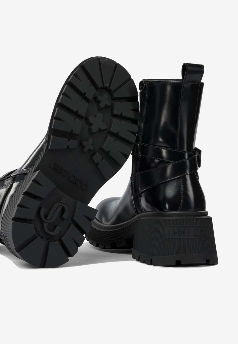 Jimmy Choo Conny Buckle-Strap Ankle Boots Black CONNY FLATHKBBLACK_156c20fd-5547-458e-a80d-5cfbda63a9fd