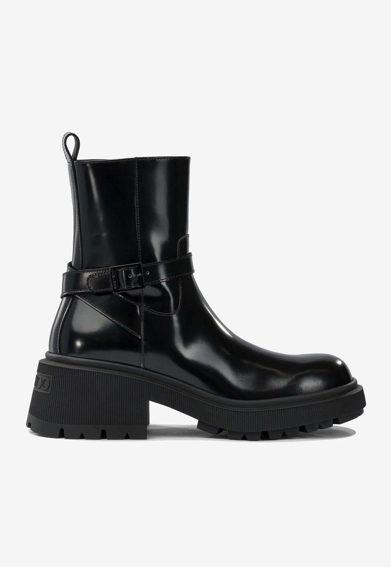 Jimmy Choo Conny Buckle-Strap Ankle Boots Black CONNY FLATHKBBLACK_156c20fd-5547-458e-a80d-5cfbda63a9fd