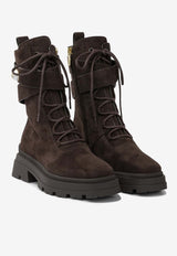 Jimmy Choo Noemi 45 Combat Boots  Brown