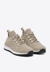 Jimmy Choo Veles Low-Top Knit Sneakers Gray VELESITBX STONE_81800