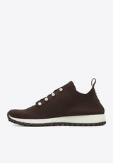 Jimmy Choo Veles Low-Top Knit Sneakers Brown VELESPZGX CHOCOLATE_82628