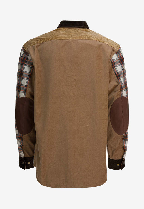 Junya Watanabe Check Overshirt Jacket WP-B001-W251 OFWHT/BRN X BE_6e5facfa-5063-43c6-9cb4-e6b20d58e46b