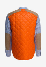 Junya Watanabe Checked Buttoned Shirt WP-B012-W251 SAX/NV/WH X OR_5318f876-ff22-429f-9281-ae056bb4c886