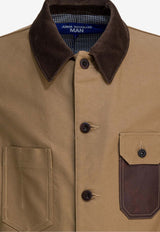 Junya Watanabe Comme Des Garçons Long-Sleeved Shirt with Elbow-Patches WP-J029-W251 BEIGE_44dd2dd9-2140-4c88-9c44-cd1de7f2ffc2