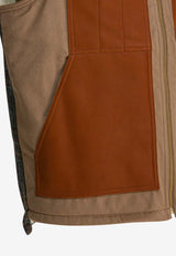 Junya Watanabe Comme Des Garçons Wool-Blend Zip-Up Vest WP-V002-W251 BEIGE X BRN X_21e779da-6b0d-4f4e-9db2-f82cb3e2b78b