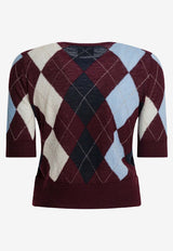 Khaite Argyle Knit Cropped Top Multicolor 18054655880_4171ba96-e36a-4f41-87c9-c6d0e78dc801