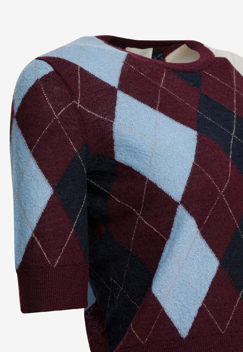 Khaite Argyle Knit Cropped Top Multicolor 18054655880_4171ba96-e36a-4f41-87c9-c6d0e78dc801