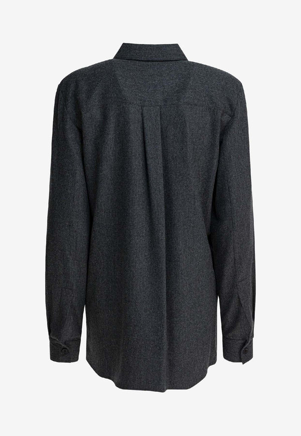 Khaite Auryn Long-Sleeved Shirt Gray 2412604217_3a28c00a-efe7-4bdb-ad46-b1a7a08e6d6c