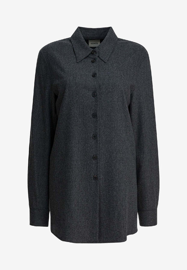Khaite Auryn Long-Sleeved Shirt Gray 2412604217_3a28c00a-efe7-4bdb-ad46-b1a7a08e6d6c