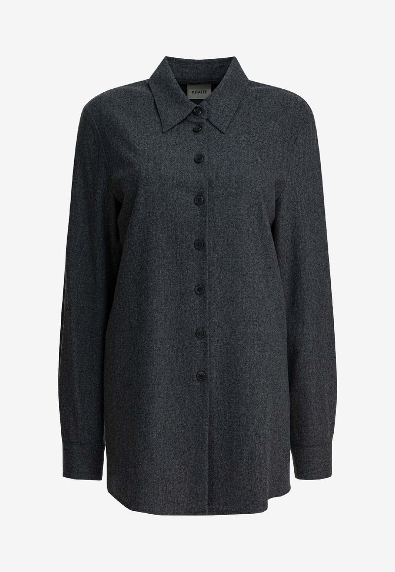 Khaite Auryn Long-Sleeved Shirt Gray 2412604217_3a28c00a-efe7-4bdb-ad46-b1a7a08e6d6c