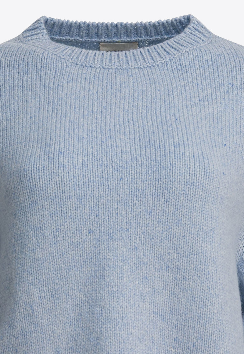 Khaite Sabina Knitted Cropped Sweater Light Blue 8274645331_73497555-0d76-4aea-9ffa-962f75da83fe