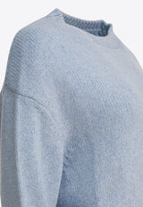 Khaite Sabina Knitted Cropped Sweater Light Blue 8274645331_73497555-0d76-4aea-9ffa-962f75da83fe