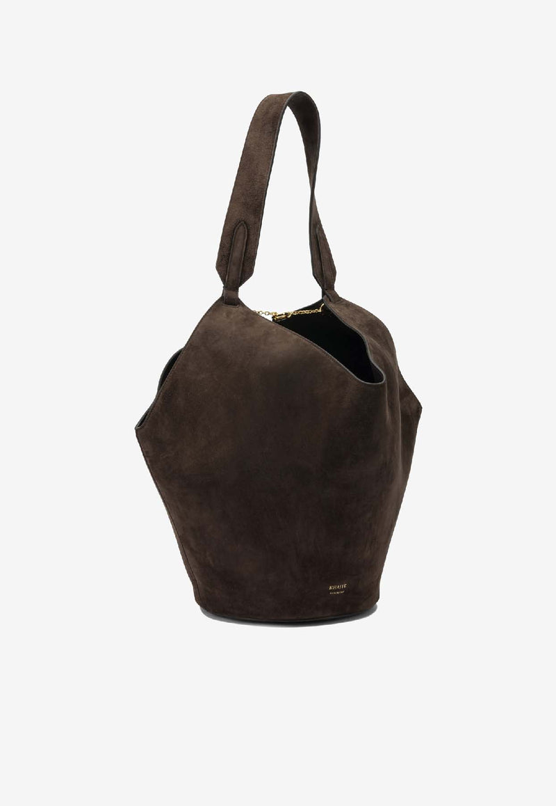 Khaite Small Lotus Suede Tote Bag Brown H2043-726950_c0c5a621-e5d7-49d3-aec4-ae42b13b582e