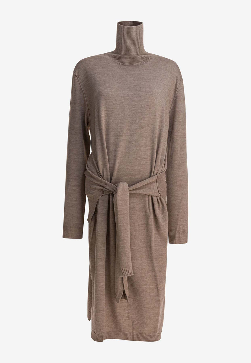 Lemaire Trompe L'oeil Midi Dress Taupe DR1082LK087BR446_243d4bdf-81e4-4243-9673-8635e78194ba
