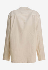 Lemaire Double-Breasted Denim Blazer Beige JA1062LD1065WH027_52366614-4390-4995-9d32-58c0982f60fa