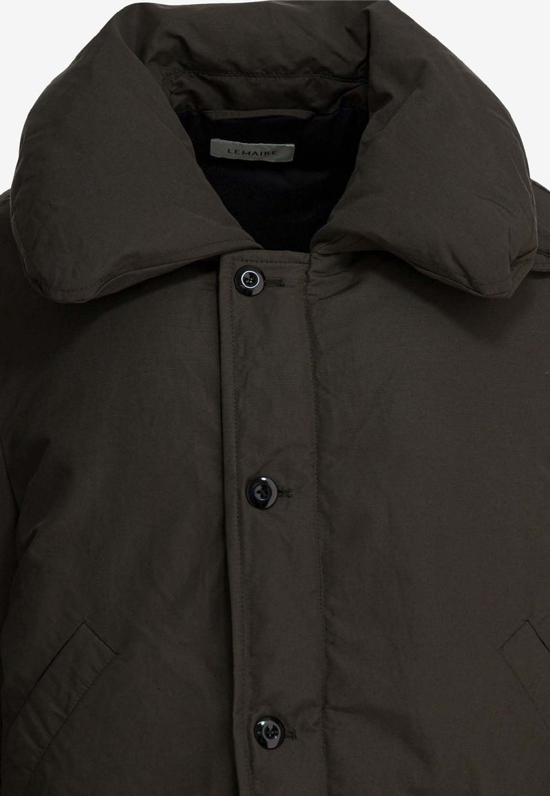 Lemaire Bubble Collar Cropped Down Jacket Brown OW1151LF1019BR507_4ea55a58-8d4f-4311-8400-3ccf254939ef