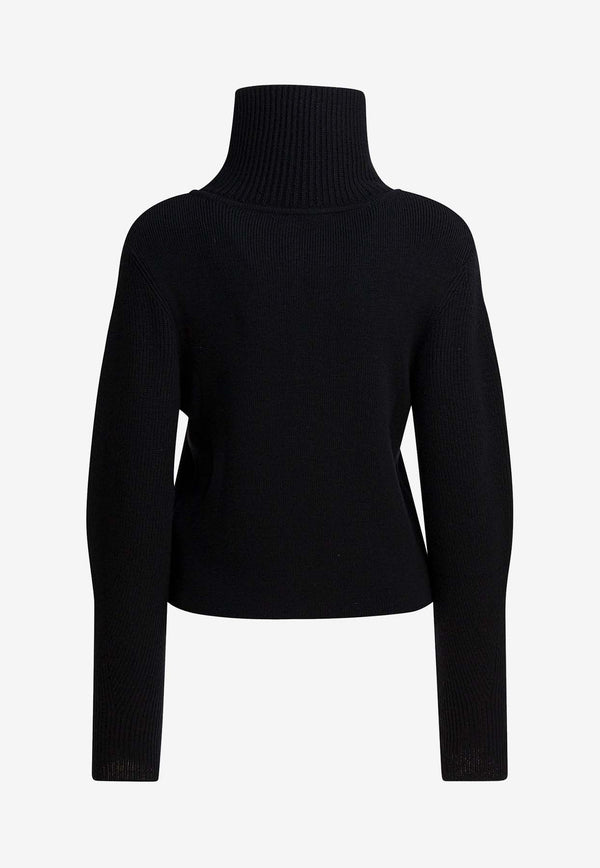 Lemaire Knitted Half-Zip Sweater Black TO1422LK1043BK999_2e5154c5-e7a6-4ec1-a2c2-3a19ff8d91e6