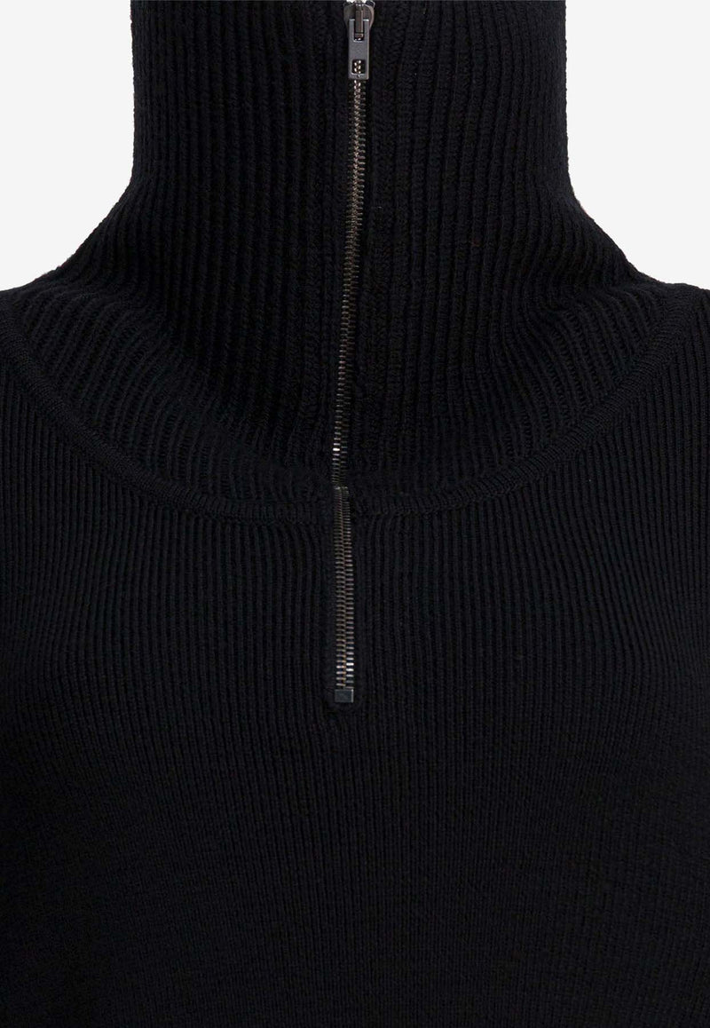Lemaire Knitted Half-Zip Sweater Black TO1422LK1043BK999_2e5154c5-e7a6-4ec1-a2c2-3a19ff8d91e6