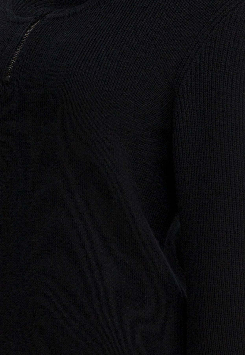 Lemaire Knitted Half-Zip Sweater Black TO1422LK1043BK999_2e5154c5-e7a6-4ec1-a2c2-3a19ff8d91e6