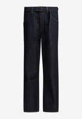 Twisted Baggy Wide-Leg Jeans