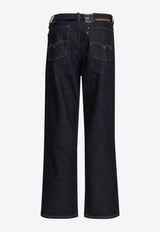 Twisted Baggy Wide-Leg Jeans