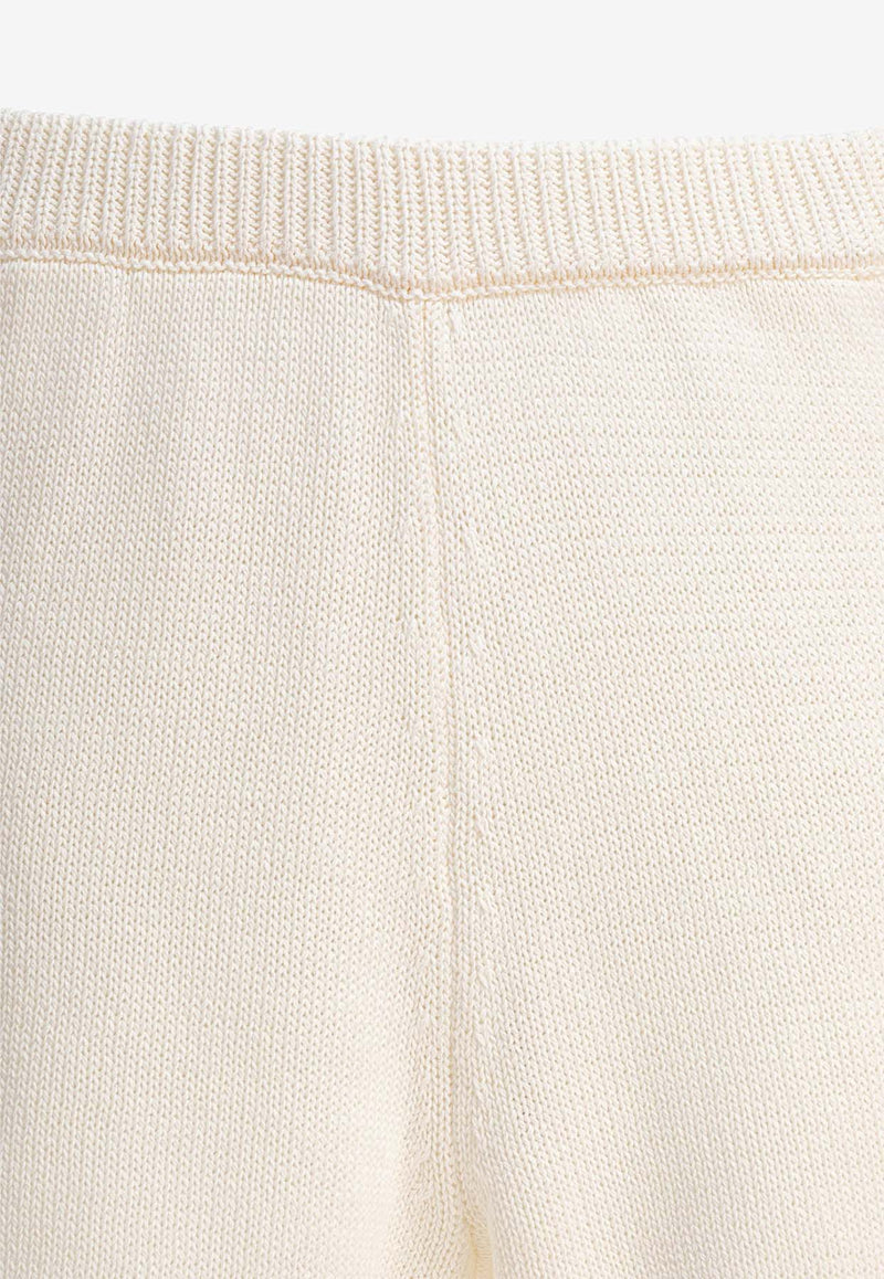 Loulou de Saison Andel Crochet Knit Mini Short Ivory ANDELIVORY_81590